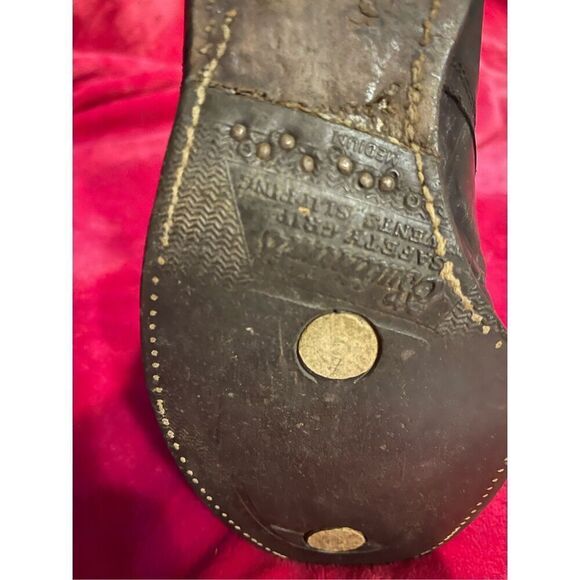 Antique O’Sullivans 1920-30’s Black Leather Tall Boots Sz 9 - Picture 11 of 14